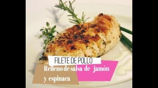 Filete de pollo  relleno, delicioso rápido y muy fácil!