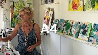 Showing how to make easy mono prints from sketchbook this week.  The benefit of using a sketchbook!