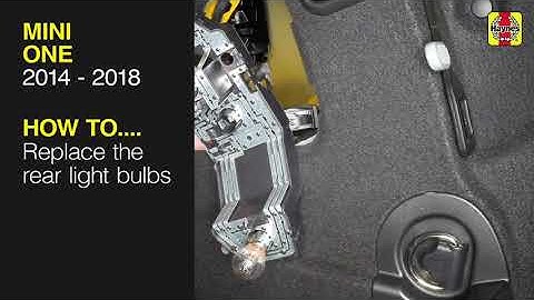 Mini One (2014 - 2018) - Replace the rear light bulbs