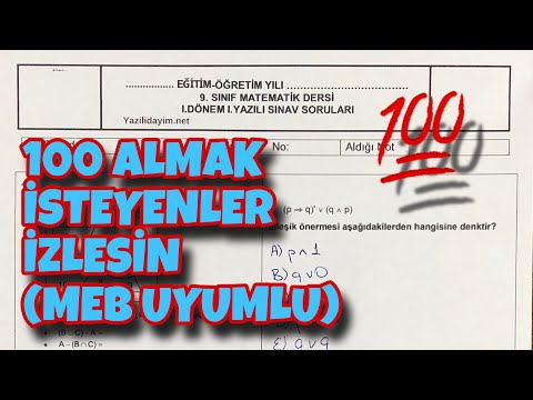 9.Sınıf Matematik 1.Dönem 1.Yazılı