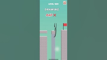Draw bridge puzzle game level 1691 #gaming #drawing #Shorts
