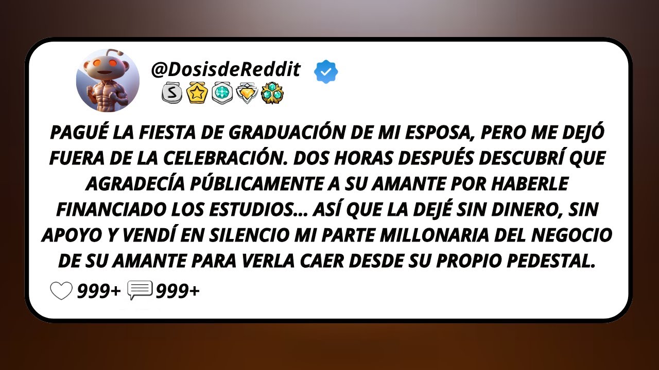 Pagué La Fiesta De Graduación De Mi Esposa, Pero Me Dejó Fuera De La Celebración. Dos Horas...