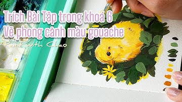 Hướng Dẫn Vẽ Gà Con Dễ Thương Bằng Gouache HIMI | Học Vẽ Gouache Cho Người Mới | Paint With Chao