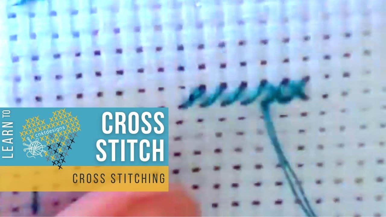 Learn to Cross Stitch _ Let's Stitch 🪡 Pin Stitch Start, Horizontal