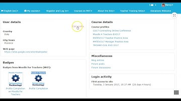 Updating Moodle Profile