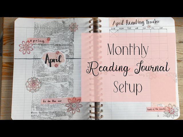 PLAN WITH ME Book BuJo Edition: Monthly Reading Journal Setup for April - Romantic Vintage Pastels