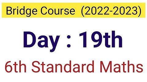 day 19 | bridge course 6th Standard Maths | Semi English Medium | setu abhyas 6th maths