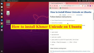 How to install Khmer Unicode on Ubuntu 21.04 Khmer HKimhab