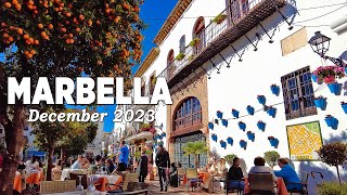 Marbella Christmas Walking Tour Costa Del Sol Malaga Spain December 2023 [4K]