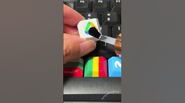 Drawing Google drive logo on the keyboard #shorts #diy #art #tiktok #trending