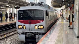 【中央快速線検測（三鷹→高尾）】E491系"East i-E"が立川駅5番線に到着停車するシーン（試9941M）2023.2.1