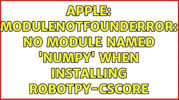 Apple: ModuleNotFoundError: No module named 