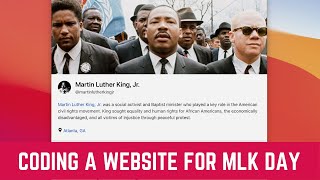Coding a website for Martin Luther King Jr. Day ✊🏾 screenshot 1