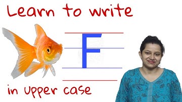 Learn to write Capital Letter F in four line note book  _Nursery