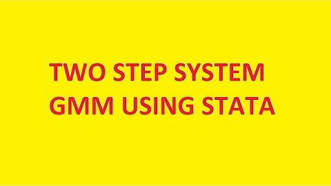 Two step System GMM, ECONOMETRICS