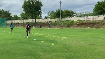 Runup and momentum drill for fast bowlers