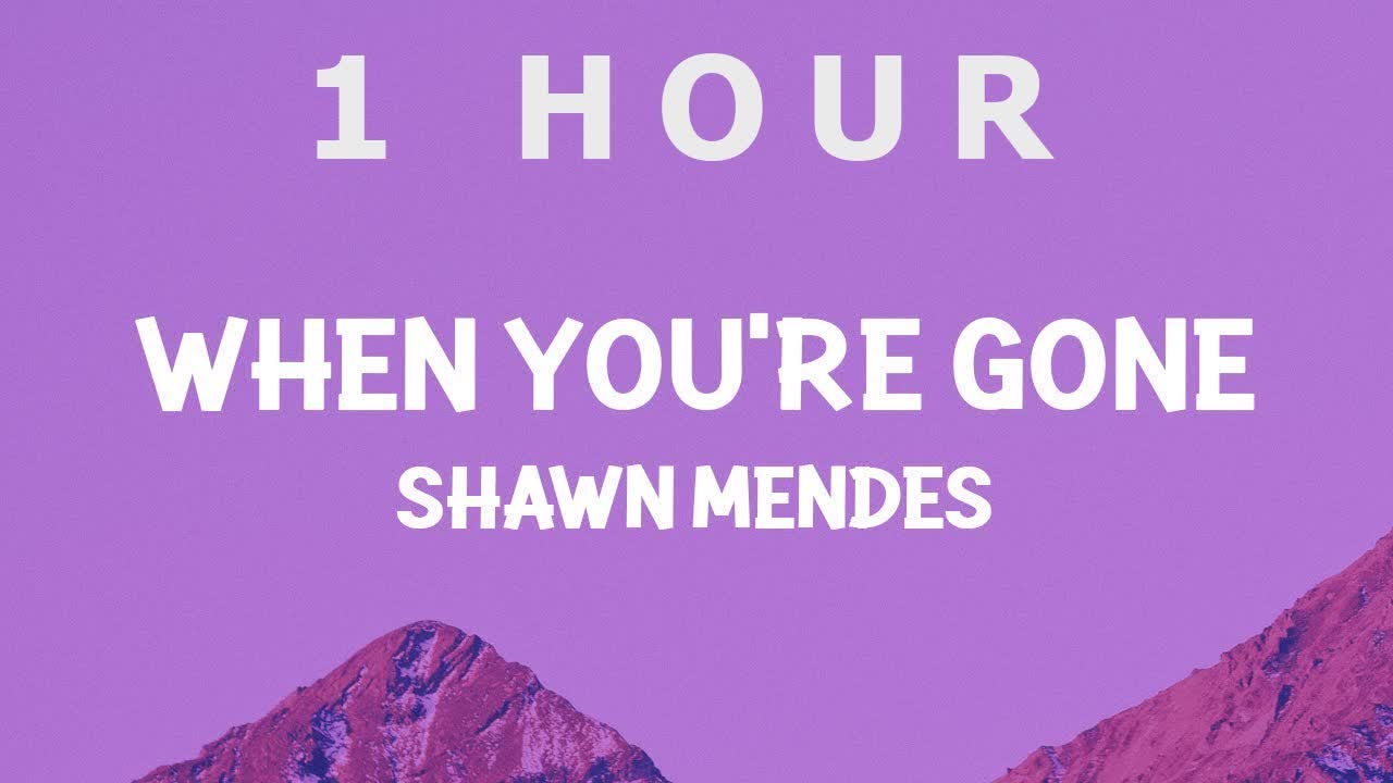 [ 1 HOUR ] Shawn Mendes - When You’re Gone (Lyrics) - YouTube