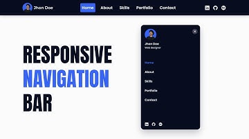 Responsive NAVIGATION MENU BAR Using HTML CSS JAVASCRIPT | Mobile First