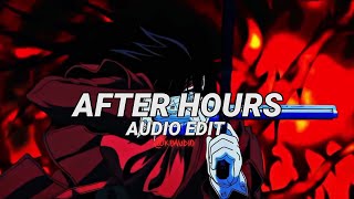 After Hours Audio Edit - Weeknd
