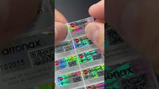 Holographic QR code label#printing #sticker #scratch ticket