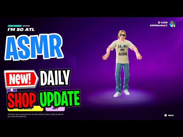 ASMR Fortnite Shop NEW I'm So ATL Emote! Daily Update Today 🎮🎧 Whispering 😴💤