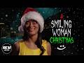 A smiling woman christmas  short horror film