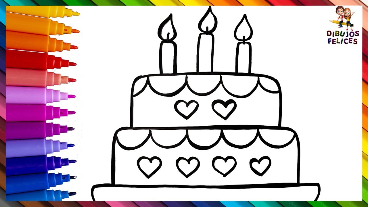 Dibuja Y Colorea Un PASTEL De Arco Iris ??Y Un CUPCAKE ?+ Muchas  BRILLANTINAS ? Dibujos Para Niños - YouTube