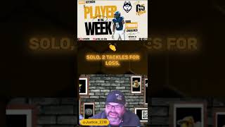 Justices Defensive Player Of The Week - Uconn Linebacker Bryun Parham