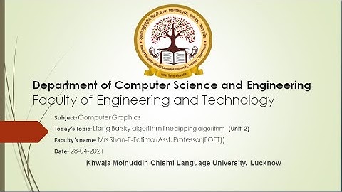 Lecture 13: Computer Graphics- Liang Barsky line clipping algorithm with example (Unit-2)