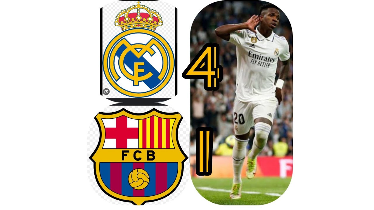 Vinicius JR Hattrick _Real Madrid VS Barcelona 4 -1 Highlight &Gol ...
