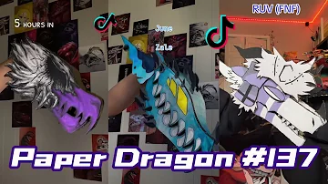 Dragon Puppet Crafts - Paper Dragon TikTok Compilation #137