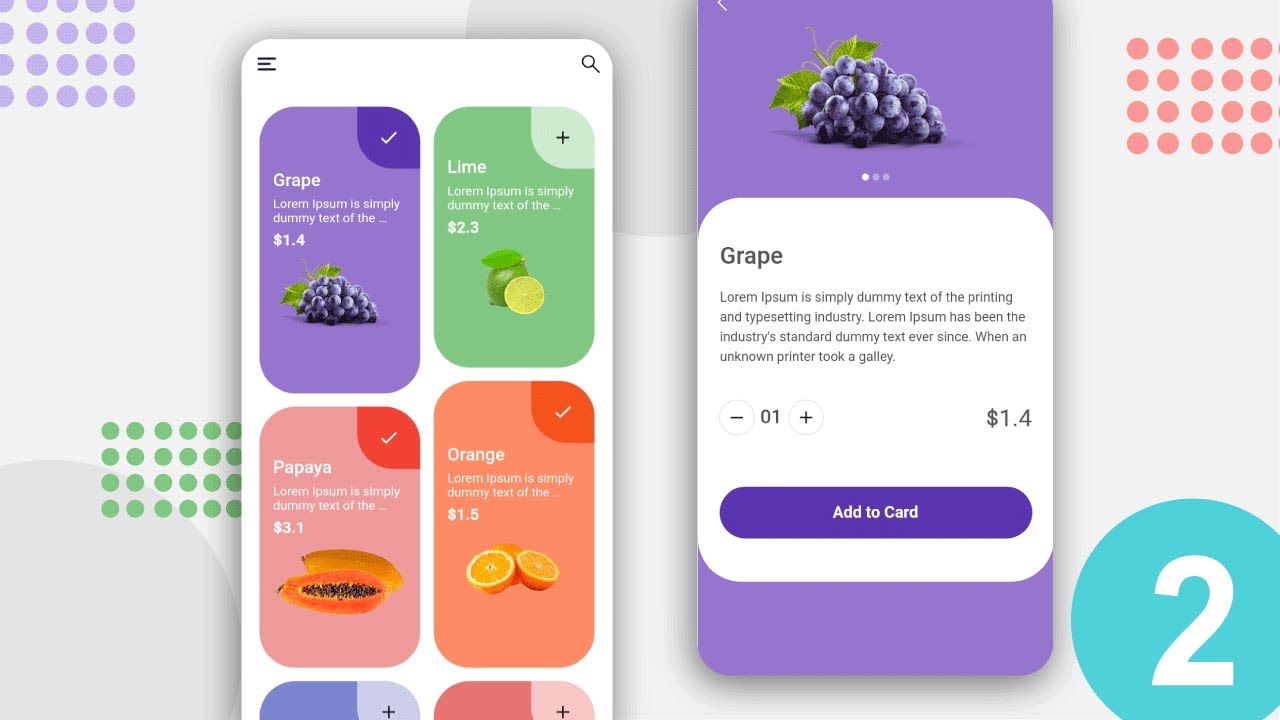 Flutter UI - Fruit Shop App - Speed Code - Part 2 - YouTube