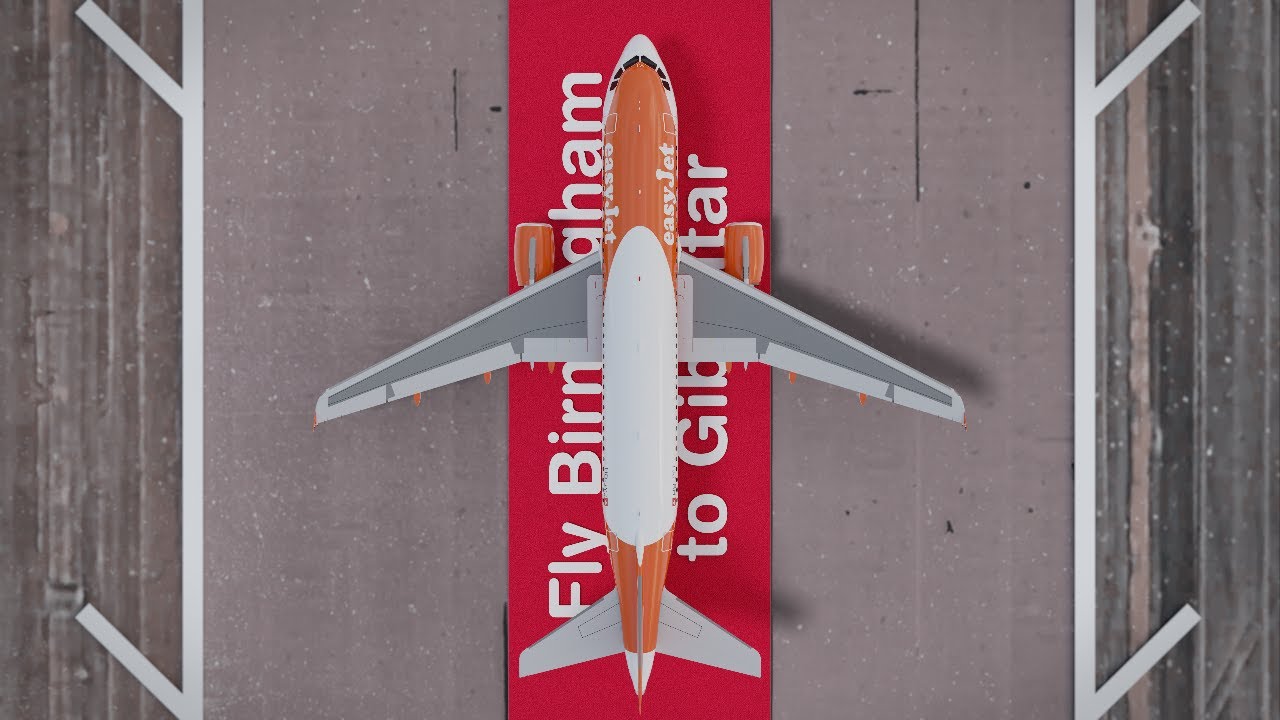 EasyJet FOOH (fake out of home) Advert - the new Birmingham to Gibraltar route!