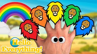 Safari Animals Finger Family | Fun Facts About Lions | Kids Songs and Nursery Rhymes