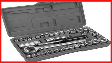 Performance Tool W1173 SAE/Metric 40-Piece Socket Set (1/4" & 3/8" Drive), Silver