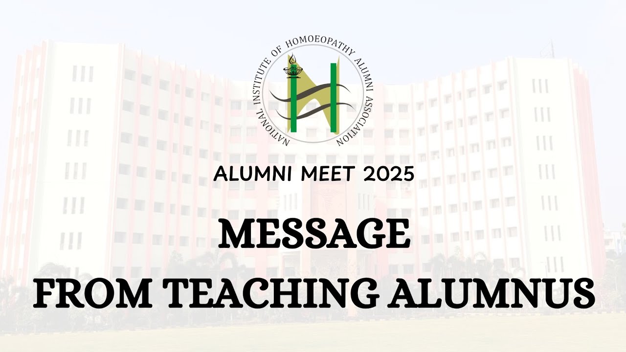 Message from Teaching Alumnus | Prof. (Dr.) Syed Afsar Ali | Alumni Meet 2025