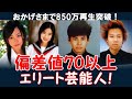 偏差値70以上の芸能人・著名人：出身高校・学歴ランキング《難関エリートコース》