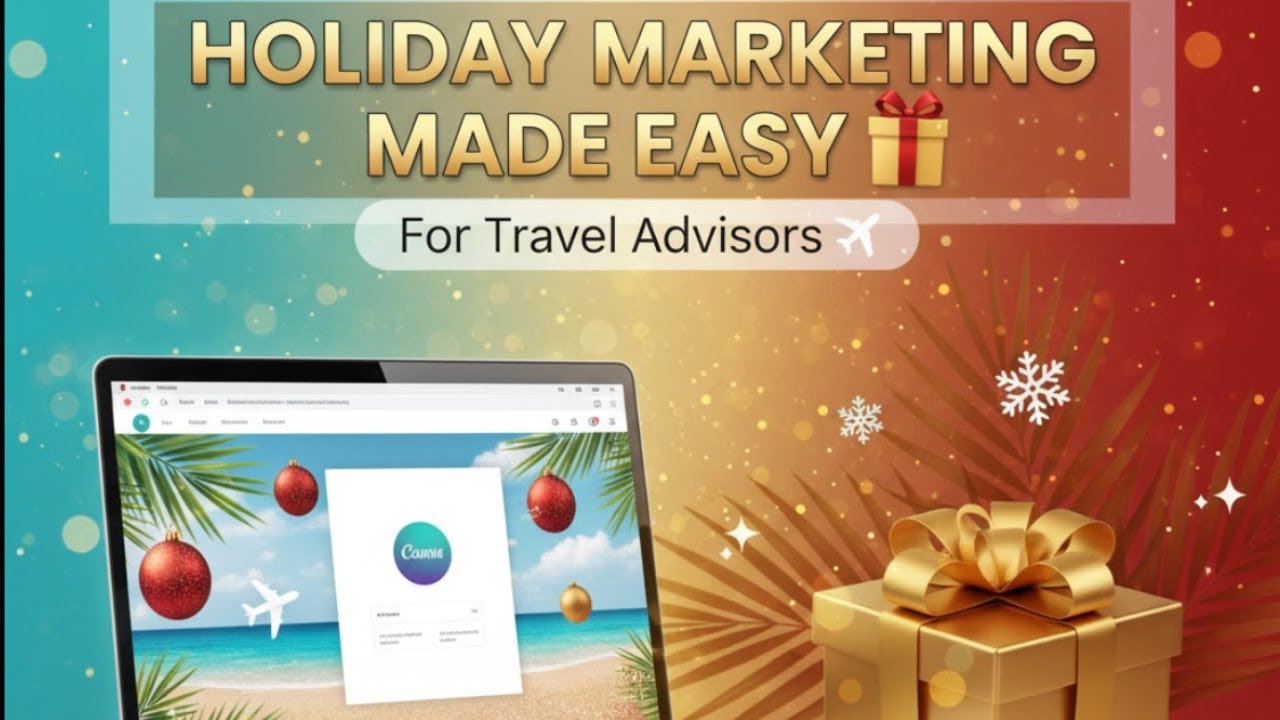 How to Create Holiday Marketing in Minutes 🎄 | Canva for Travel Advisors ✈️
