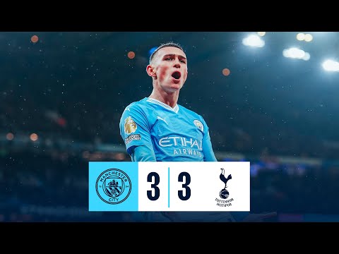 HIGHLIGHTS! CITY DENIED BY LATE LEVELLER IN SIX-GOAL THRILLER | City 3-3 Tottenham | Premier League