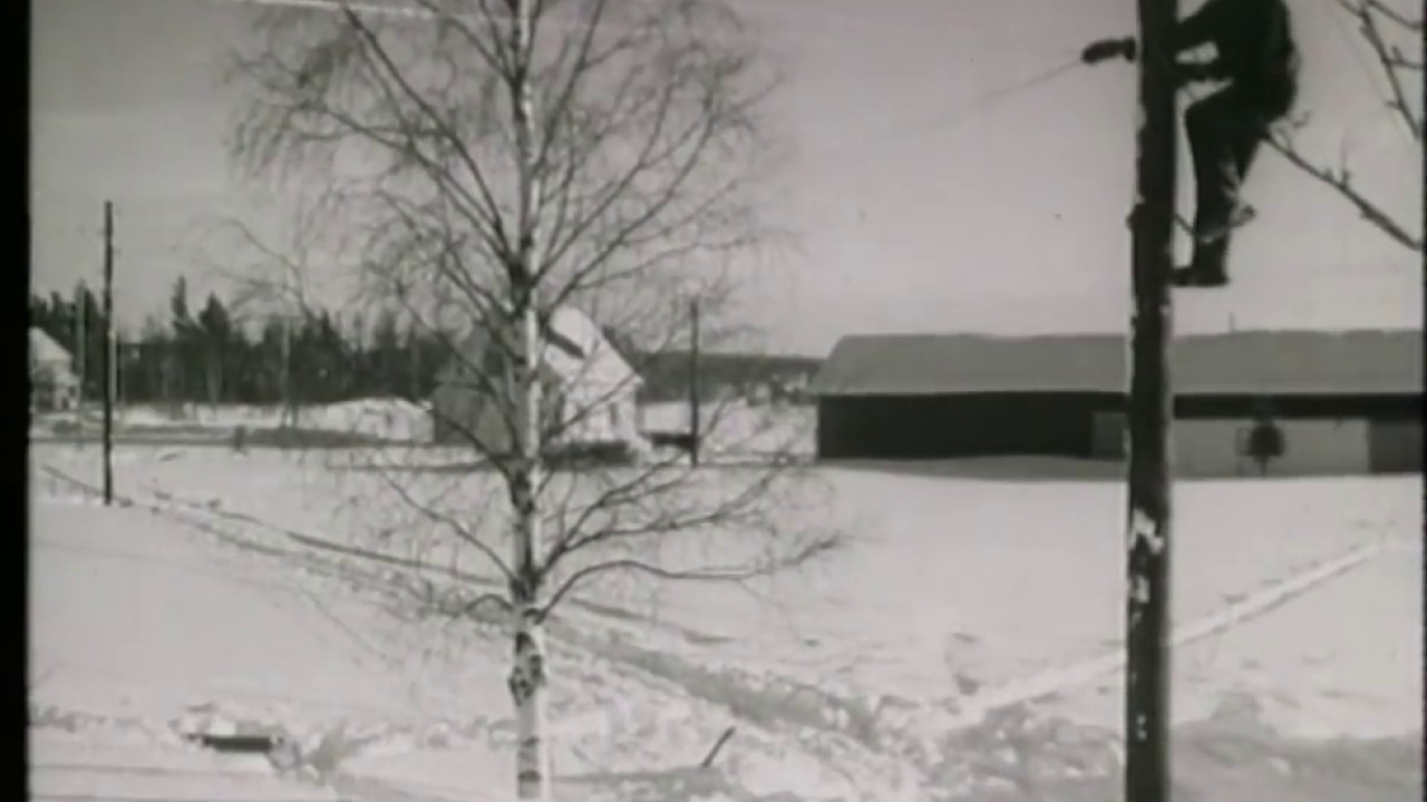 Electricity distribution in the countryside in 1956 (in Swedish)