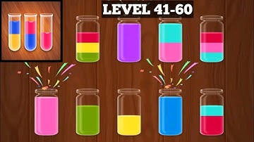 Sort Em All - Water Puzzle Level 41-60 Gameplay Walkthrough Android IOS