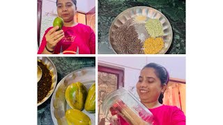 Aam ka achar🥭🫙|Vlog 16| Divya puri #trending #dailyvlog #viral #food #funny