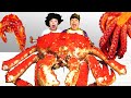 Mukbang giant king crab spicy seafood boil     huba