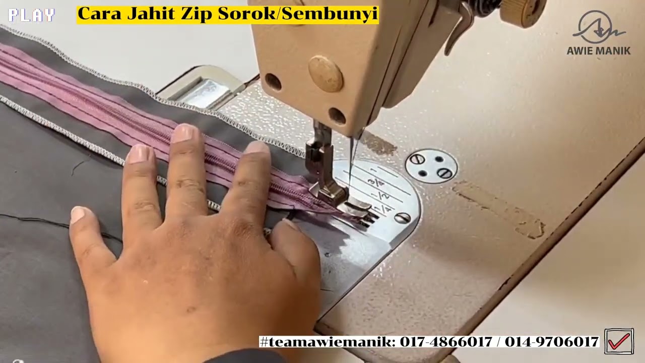 CARA JAHIT ZIP SOROK ..MUDAH JA