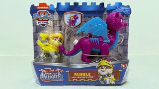 Asmr Unboxing Paw Patrol Rescue Knights Featuring Rubble And Dragon Blizzie