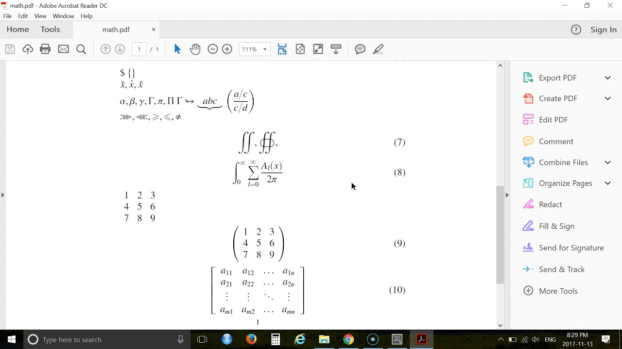 Matrix Array in LaTeX - Part 13