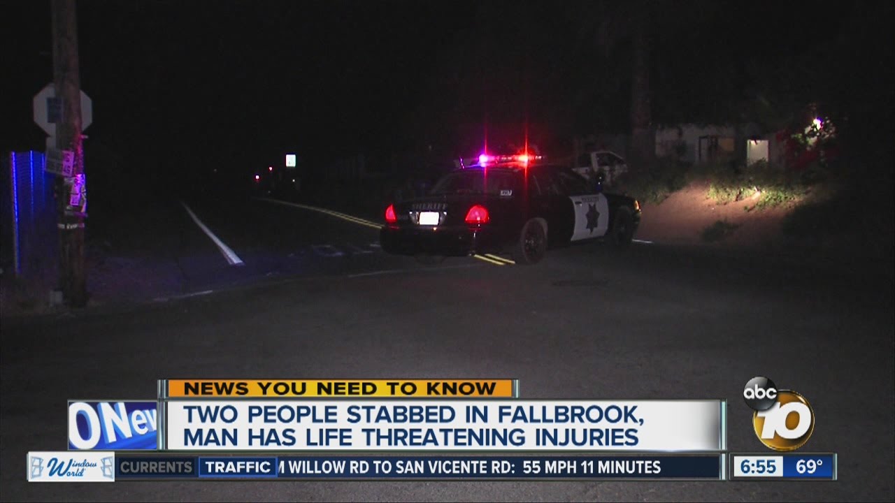 Man arrested in Fallbrook double-stabbing