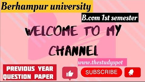 (Ethics and values) B.com 1st semester 2023 Berhampur university previous year question paper