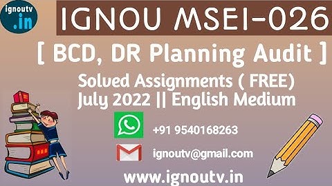 IGNOU MSEI-026 Solved Assignment July 2022 [FREE] || IGNOU PGDIS || IGNOU TV || IGNOU ||