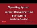 Largest Remaining Time First LRTF Scheduling Algorithm | operating system